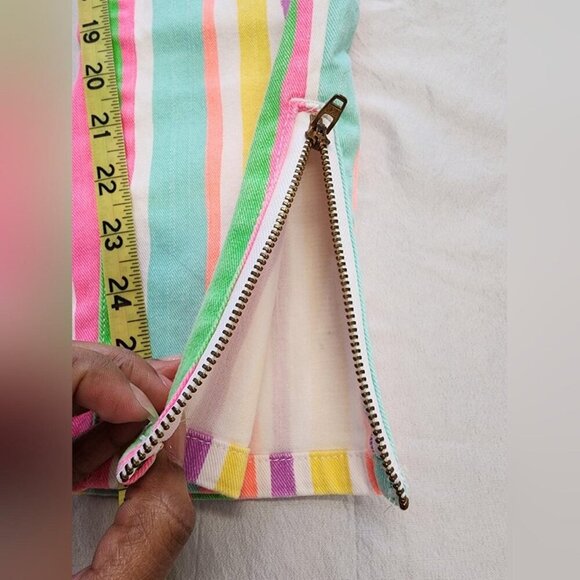 Lilly Pulitzer Women's Colorful Striped Pants Skinny Dnim5 Pockets, sz 2 - Picture 5 of 15